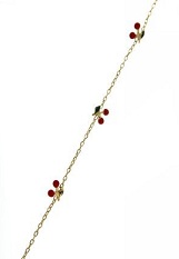 mind-boggling teeny cherry gold baby bracelet